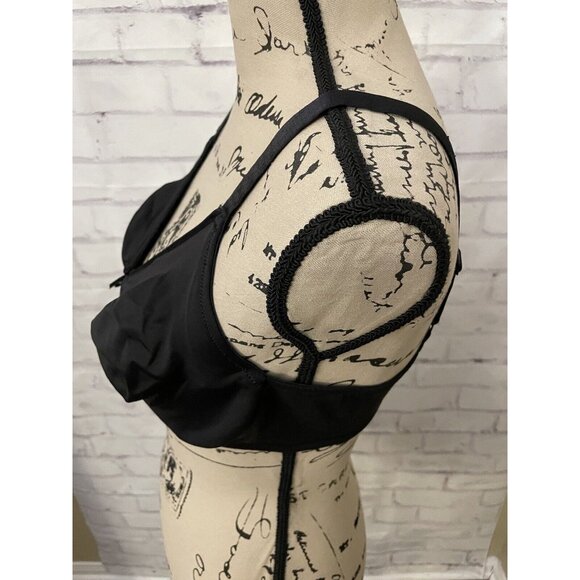 Olga Signature Style 5006 Cushioned Underwire Bra Satin Trim Black Size 38C - Picture 2 of 12